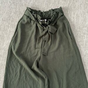 Green Pink Lily lightweight wide leg pants